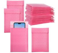 ASAKKURA Sobres acolchados pequeños para envíos postales 30 piezas Bolsas de burbujas autosellantes de plástico rosa para joyería y transporte de larga distancia