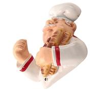 ASAKKURA Soporte Adhesivo para Enchufes de Pared, Gancho Organizador de Cables Pequeño de Resina, Diseño de Chef, sin Perforaciones, Multiusos para Cocina y Hogar