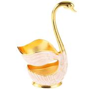 ASAKKURA Soporte para Cucharas y Tenedores de Postre Base en Forma de Cisne, Organizador Creativo para Utensilios de Cocina y Decoración de Mesa Elegante