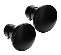 ASAKKURA Tapones Decorativos para Barra de Cortina 28 Mm, 2 Piezas de Hierro Mate Negro, Extremos para Barra de Cortina Ventana, Accesorios Resistentes y Funcionales para Decoración