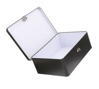 ASAKKURA Tinplate Storage Box With Lock And Key Vintage Container For Desktop Organization Secure Storage For Coins Buttons Jewelry And Small Items Classic Tin Tower Medium Includes