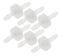 ASAKKURA Válvula de Retención Unidireccional de 4 Mm, Válvula para Agua Resistente a Ácidos y Álcalis, Plástico Resistente a Gasolina, 6 Piezas para Fontanería y Control de Volumen en
