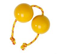Asalato - Huevos de arena africanos agitadores de bola rítmica de percusión, instrumento de mano para hacer ruido para niños, clase de música, 5 cm, color negro (amarillo)
