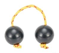 Asalato - Huevos de arena africanos, instrumento de percusión rítmico para niños pequeños, 5 cm, color negro