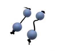 Asalato - Juego de agitadores de bolas de arena, percusión tradicional africana de mano para niños y adultos, ABS, 5 cm de diámetro (azul)