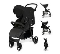 Asalvo AMÉRICA 3 Silla de Paseo, Carrito bebé, Carro para bebés, Confortable, Ultraligera, Segura, Capota con Ventana y Freno Trasero, Manejable, Plegado compacto, Carga Máxima 24 kg, Negro