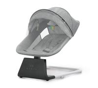 Asalvo Bali Hamaca, Hamaca bebé, Respaldo Reclinable, Vibración Relajante, Posición Fija y balancín, Arnés 5 Puntos, Plegable, Carga máxima 9 kg, Gris