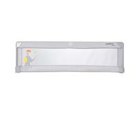 Asalvo Barrera de Cama 150 cm, para Niños de 18 Meses a 5 Años, Plegable, con Malla Transpirable, Apta para Colchones de hasta 20 cm, Estampado Infantil, Elephant Gris