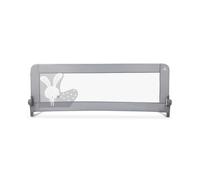 Asalvo Barrera de Cama 2 en 1 de 150 cm para Niño - Abatible con Correas Ajustables + Apta para Cama Nido + Instalación Fácil y Lavado Sencillo - Protección Segura y Estable (Conejito Gris)