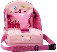Asalvo BOOSTER CUSCUS Trona de Viaje portátil para bebés, Asiento elevador para comer, Plegable, Arnés de seguridad, Bolsillo incorporado, Respaldo 25 cm, Desde 6 meses hasta 15 kg, London Rosa