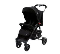 Asalvo CÁDIZ Silla de Paseo Ultraligera para bebé, Carrito de paseo, Respaldo Reclinable, Cochecito urbano, Arnés 5 Puntos, SPF50+, Capota con Ventana, Manejable, Máxima Seguridad, Hasta 17 kg, Negro