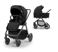 ASALVO Carrito Bebé 2 en 1 con Capazo y Silla de Paseo - Hasta 22 kg - Plegado Libro Compacto, Suspensión Total, Arnés 5 Puntos - Dúo Coco Negro