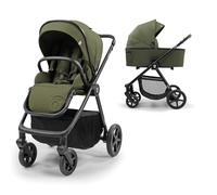 ASALVO Carrito Bebé 2 en 1 con Capazo y Silla de Paseo - Hasta 22 kg - Plegado Libro Compacto, Suspensión Total, Arnés 5 Puntos - Dúo Coco Verde