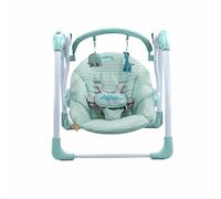 Asalvo Daddy Columpio para bebé con luz y carrusel, 5 velocidades de balanceo automático, 16 melodías Musicales, 5 Sonidos Relajantes, Segura, Desde recién Nacido hasta los 9 kg, Hippo Gris