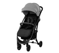Asalvo COTTON 2 Silla de Paseo para bebé, Carrito de paseo con Respaldo Reclinable, Cochecito urbano, Arnés 5 Puntos, SPF50+, Capota con Ventana, Manejable y Máxima Seguridad Hasta 24 kg Gris