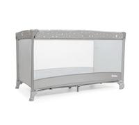 Asalvo Cuna de Viaje Bebé Plegable 0-3 Años (15 kg) | Cuna Portátil con Colchón, Bolsa y Ruedas con Freno | Parque Infantil Compacto Fácil de Transportar | Baleares (Gris)