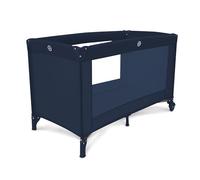 Asalvo Cuna de Viaje Bebé Plegable 0-3 Años (15 kg) | Cuna Portátil con Colchón, Bolsa y Ruedas con Freno | Parque Infantil Compacto Fácil de Transportar | Baleares (Marino)