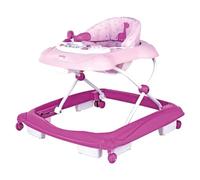 Asalvo DIVER Andador para bebé, Primeros pasos, Centro de Actividades, Ajustable a 3 alturas, Plegado compacto, Frenos de seguridad, hasta 12 kg, Jirafa Rosa