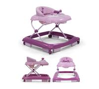 Asalvo DIVER Andador para bebé, Primeros pasos, Centro de Actividades, Ajustable a 3 alturas, Plegado compacto, Frenos de seguridad, hasta 12 kg, Jirafa Rosa