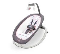 Asalvo FOLD Hamaca, Hamaca bebé, Respaldo 4 posiciones, Música y vibración relajante, Posición fija y balancín, Arnés 5 puntos, Plegable, Carga máxima 9 kg, Pajaros Rosa