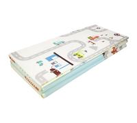 Asalvo FOLDING PLAYMAT Alfombra de juego tamaño XXL, Espuma de Alta Densidad, 2 Ilustraciones, Reversible, Ciudad