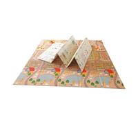 Asalvo FOLDING PLAYMAT Alfombra de Juegos Plegable XXL, Bebé, Infantil, Acolchada, Antideslizante, Antigolpe, 200 x 180 cm, Manta de Juegos, Colchoneta, Esterilla, Impermeable, Portátil, Granja-Ciudad