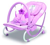 Asalvo HAMACA RELAX Hamaquita desde el nacimento, Balancin para bebés, Plegado Compacto, Reclinable con una sola mano, Movimiento natural, Arco con juguetes, Fácil de limpiar, Conejito Bebe Rosa