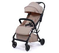Asalvo HITO Silla de Paseo, Carrito bebé, Carro para bebés, Confortable, Ultraligera, Segura, Capota con Ventana y Freno Trasero, Manejable, Plegado compacto, Carga Máxima 24 kg, Beige
