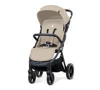 Asalvo KIBU Silla de Paseo, Carrito bebé, Carro para bebés, Confortable, Ultraligera, Segura, Capota con Ventana y Freno Trasero, Manejable, Plegado compacto, Carga Máxima 24 kg, Beige