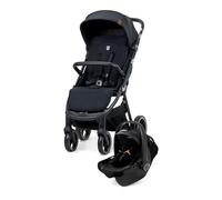 Asalvo KIBU Travel System, Carrito bebé, Carro para bebés, Fija, Confortable, Ultraligera, Segura, Capota con Ventana y Freno Trasero, Manejable, Plegado compacto, Carga Máxima 24 kg, Negro