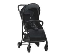 Asalvo MILÁN Silla de Paseo Ultraligera para bebé, Carrito de paseo, Respaldo Reclinable, Cochecito urbano, Arnés 5 Puntos, SPF50+, Capota con Ventana, Manejable y Máxima Seguridad, Hasta 16 kg, Negro