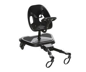 Asalvo Patinete Carro Bebe Universal GO SEAT. Patinete Carro Bebe 2 en 1. Patin Universal para Niños 1-5 Años hasta 15 kg. Patín con Asiento Desmontable, Volante y Ruedas con Luz. Negro