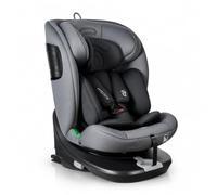 Asalvo Silla Coche Bebe AUSTEN 2 I-Size. Silla Coche Grupo 0-1-2-3 Isofix. Silla Coche Isofix de 40 a 150 cm Tejido Lavable. Alzador Coche Niño 0 a 12 Años. Auto Reclinable y Giratoria 360°. Gris