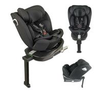 Asalvo Silla Coche Bebe TOLKIEN I-Size. Silla Coche Lavable y Fácil Instalación. Silla Isofix de 40 a 150 cm. Alzador Coche Niño 0-12 años. Cadeira Auto Reclinable y Giratoria 360°. Negro