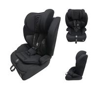 Asalvo Silla de Auto i-Size 76-150 cm Nómana Pro- Desde 15 Meses hasta los 12 Años, Evolutiva, Reclinable, Cojín Reductor, Reposacabezas Ajustable y Funda Lavable Negro
