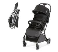 Asalvo HITO Silla de Paseo, Carrito bebé, Carro para bebés, Confortable, Ultraligera, Segura, Capota con Ventana y Freno Trasero, Manejable, Plegado compacto, Carga Máxima 24 kg, Negro