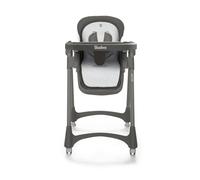 Asalvo Trona para bebé Soja - Trona Evolutiva con Altura Ajustable en 7 Niveles, Respaldo Reclinable, Doble Bandeja Extraíble, Cojín Reductor Lavable y Ruedas con Freno Árbol
