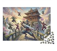 Asamblea Ninja Puzzle De Madera 1000 Piezas Adultos Y Niños,14 Años+,Anti-estrés,Deco Pared,Madera,Regalo Ideal,Rompecabezas,Relax,Desafío,Reto,Educativo (75x50cm)