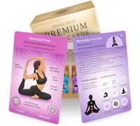 Asana Moon - Baraja de Yoga prémium con más de 120 posturas de yoga con claves y nombres en sánscrito para principiantes y profesores - Regalo de yoga único para mujeres o cualquier amante del yoga