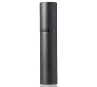 AsaNana Pulverizador de perfume recargable de 9 ml, técnica de llenado sin embudo, perfume vacío, pulverizador para viajes, bolso de mano (negro y negro)