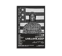 Asap Rocky-Live Love Asap Póster vintage estético lienzo pintura arte de pared para sala de estar, 40 x 60 cm, estilo sin marco