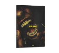 ASAP Rocky - Póster vintage estético en lienzo para sala de estar, 20 x 30 cm, estilo marco