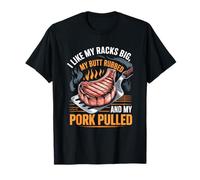 Asar Me Gustan Mis Racks Carne de Cerdo frotada a Tope Grande Camiseta