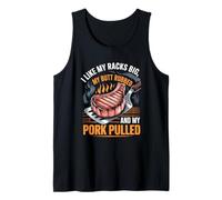 Asar Me Gustan Mis Racks Carne de Cerdo frotada a Tope Grande Camiseta sin Mangas