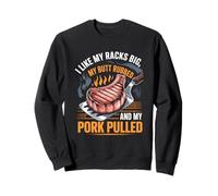 Asar Me Gustan Mis Racks Carne de Cerdo frotada a Tope Grande Sudadera