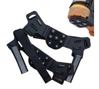 Asas - 7 pinchos de tracción antideslizante ajustables | Con bandas reflectantes, para invierno, desplazamientos, senderismo, , caminatas, escalada, montañismo, actividades matutinas