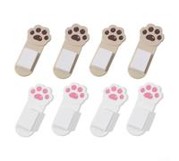 Asas de asiento de inodoro, paquete de 8 herramientas de elevación de patas de gato, elevador de tapa sin contacto, PP higiénico para el hogar, baño, oficina, hotel, baño