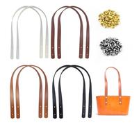 Asas de bolsillo de piel de 60 cm, asas de bolsillo, 8 correas de bolsillo, 4 colores, asa para bolsas, correa de piel para 64 remaches, asas de cuero, asas para bolso de mano, para manualidades,
