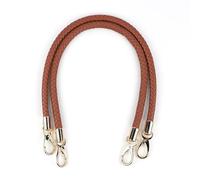 Asas de Bolso de Cuero PU, 2 uds., Bolso de aleación de Metal Hecho a Mano, Accesorios DIY, Bolso de Cuerda Trenzada, Correa para Bolso de Hombro