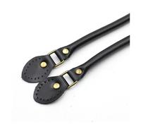 Asas De Bolsos Correa de cuero for bolso mujer, asas hechas a mano, cinturones repuesto, accesorios for hombro, 50CM, 4 Uds(Black)